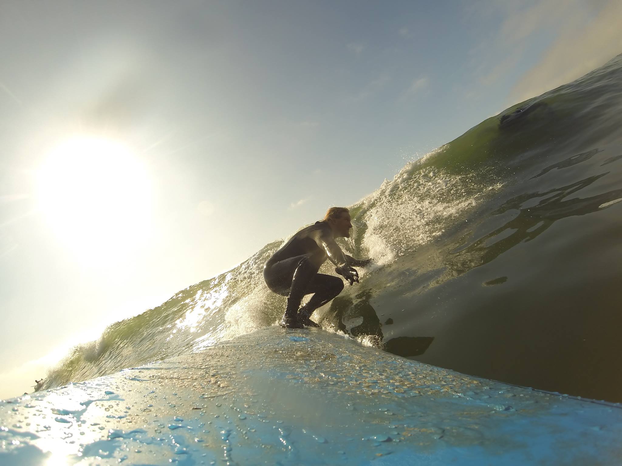 Lars surfing the Central Coast